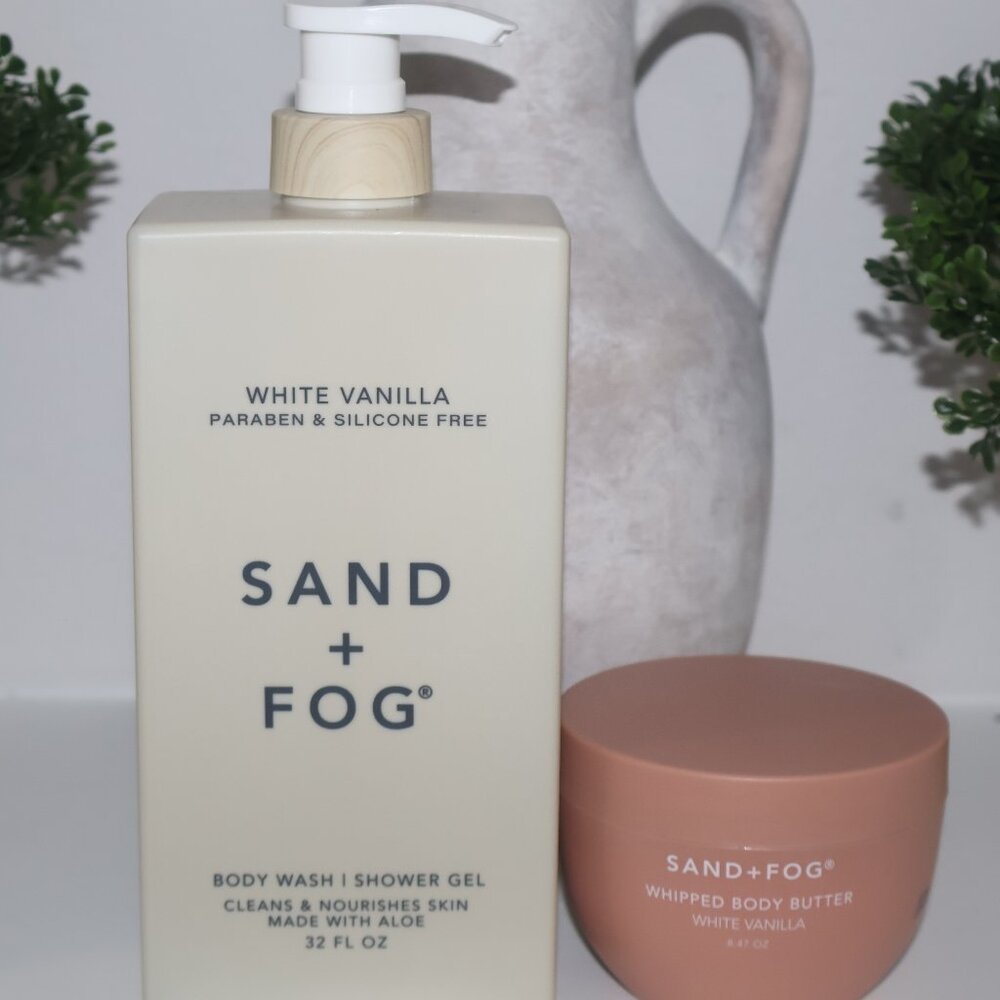 Sand+Fog White Vanilla Body Wash & Whipped Body Butter Set
